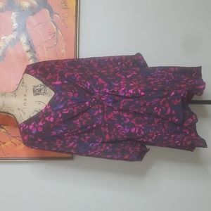 Torrid Rainbow Leopard Georgette Tie Front Blouse Size 5 NWT